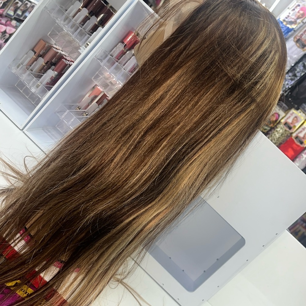 Mixed blonde 100% human hir lace